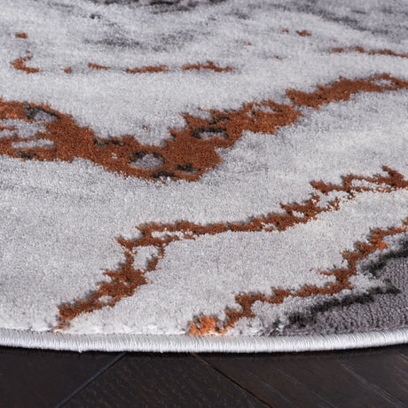 Safavieh Craft 6'-7" x 6'-7" Rug in Grey / Orange