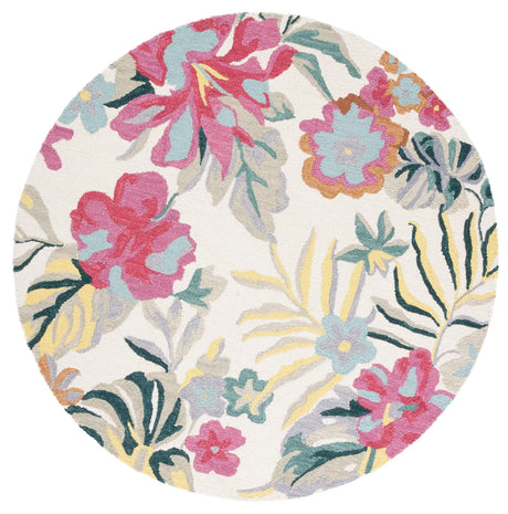 Safavieh Jardin 6'-0" x 6'-0" Rug in Ivory / Pink