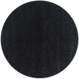Safavieh Shag 3'-0" x 3'-0" Rug in Black / Ivory