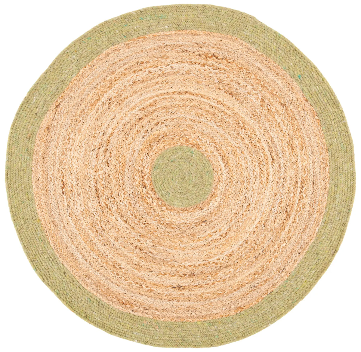 Safavieh Braided 3'-0" x 3'-0" Rug in Green / Natural