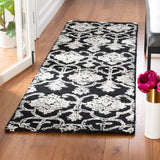 Safavieh Metro 2'-3" x 8'-0" Rug in Black / Ivory