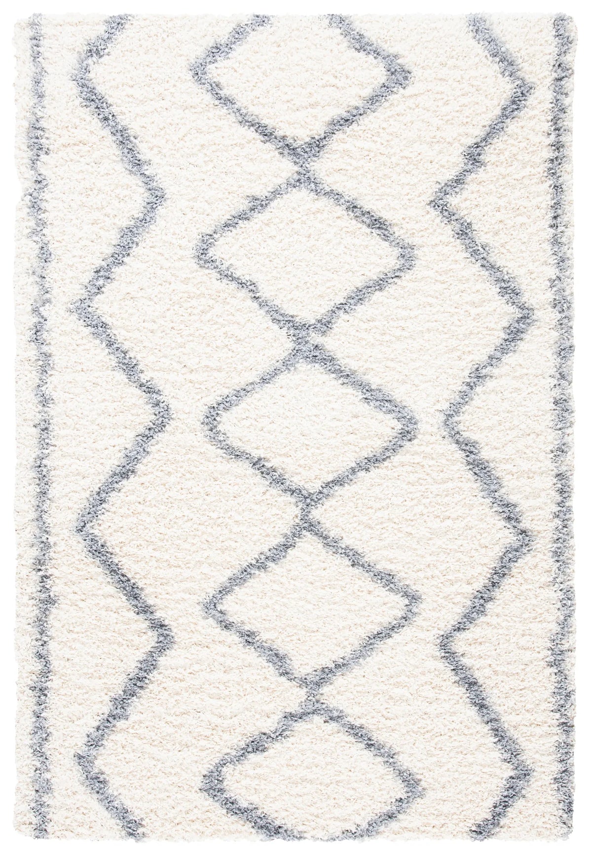 Safavieh Venus Shag 600 4'-0" x 6'-0" Rug in Ivory / Grey