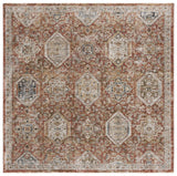 Safavieh Silverado 6'-4" x 6'-4" Rug in Rust / Blue