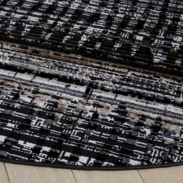 Safavieh Mila 6'-7" x 6'-7" Rug in Black / Beige Ivory