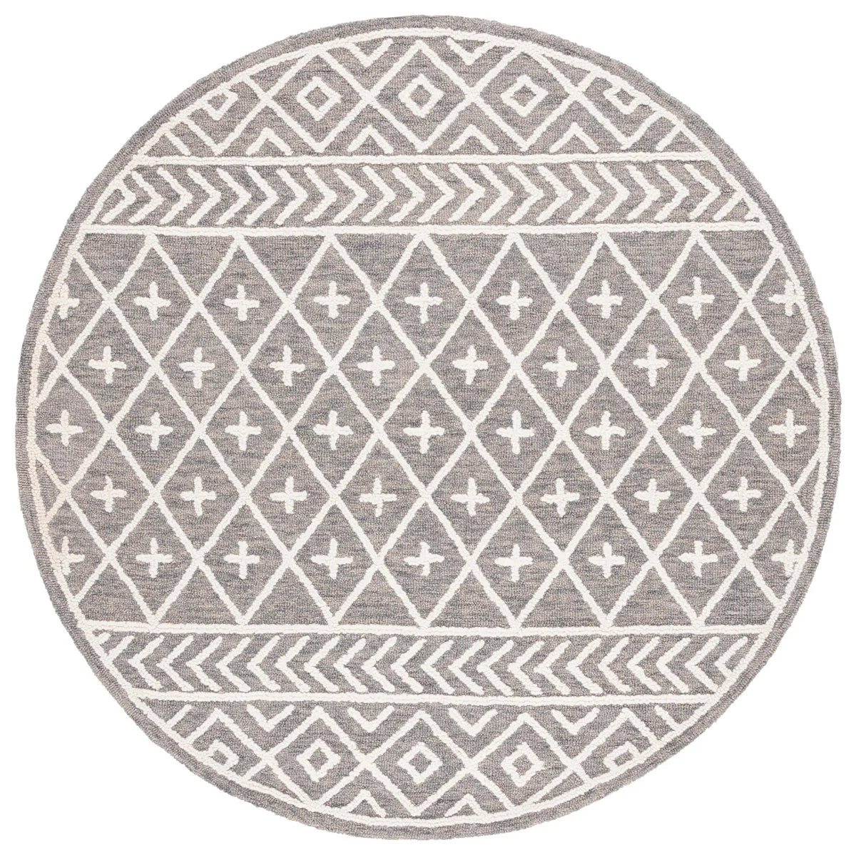 Safavieh Metro 6'-0" x 6'-0" Rug in Grey / Ivory