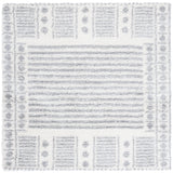 Safavieh Parma Shag 6'-7" x 6'-7" Rug in Grey / Ivory