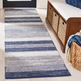 Safavieh Striped Kilim 2'-3" x 8'-0" Rug in Grey / Blue