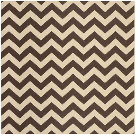 Safavieh Courtyard 7'-10" x 7'-10" Rug in Dark Brown