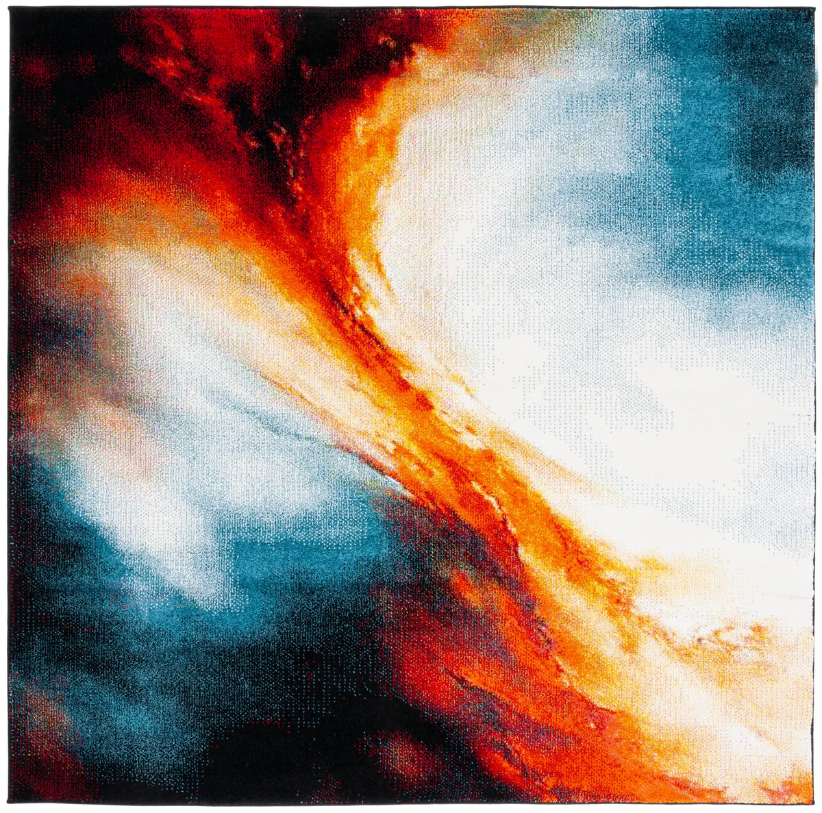 Safavieh Galaxy 6'-7" x 6'-7" Rug in Orange / Multi