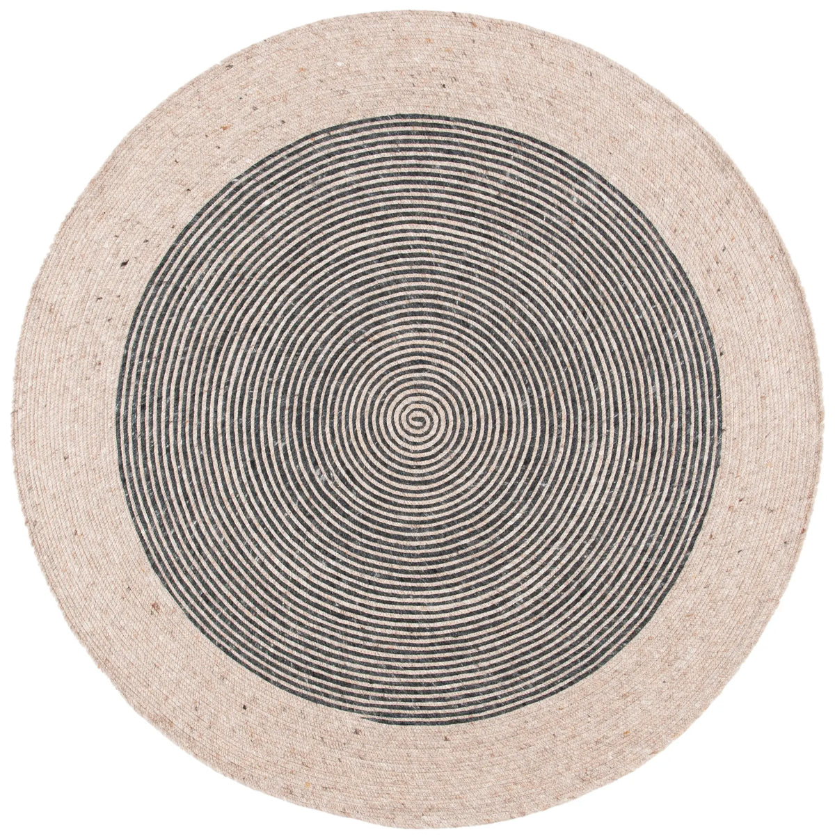 Safavieh Braided 5'-0" x 5'-0" Rug in Beige / Black