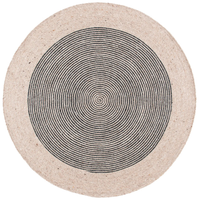 Safavieh Braided 5'-0" x 5'-0" Rug in Beige / Black