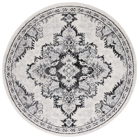 Safavieh Tulum 6'-7" x 6'-7" Rug in Ivory / Black