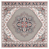 Safavieh Pyramid 6'-7" x 6'-7" Rug in Grey/Ivory / Rust