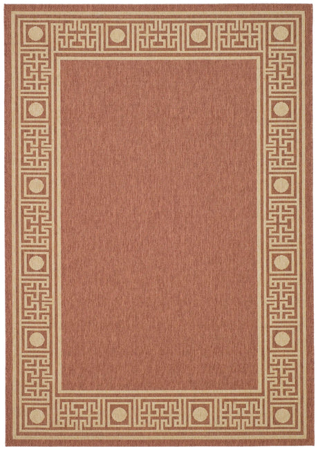 Safavieh Courtyard 4'-0" x 5'-7" Rug in Rust / Sand