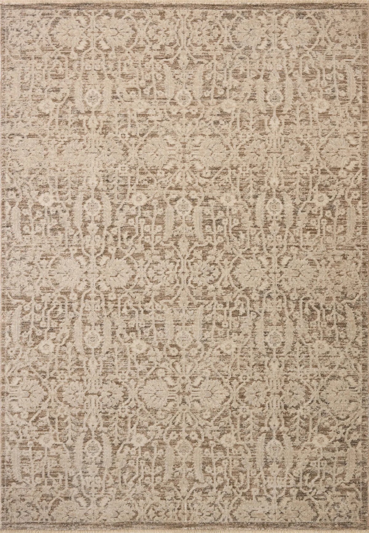Loloi Clarisse CLS-06 Traditional Power Loomed Fog, Bone Rug - main flat