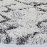 Safavieh Horizon Shag 800 5'-0" x 5'-0" Rug in Grey / Ivory