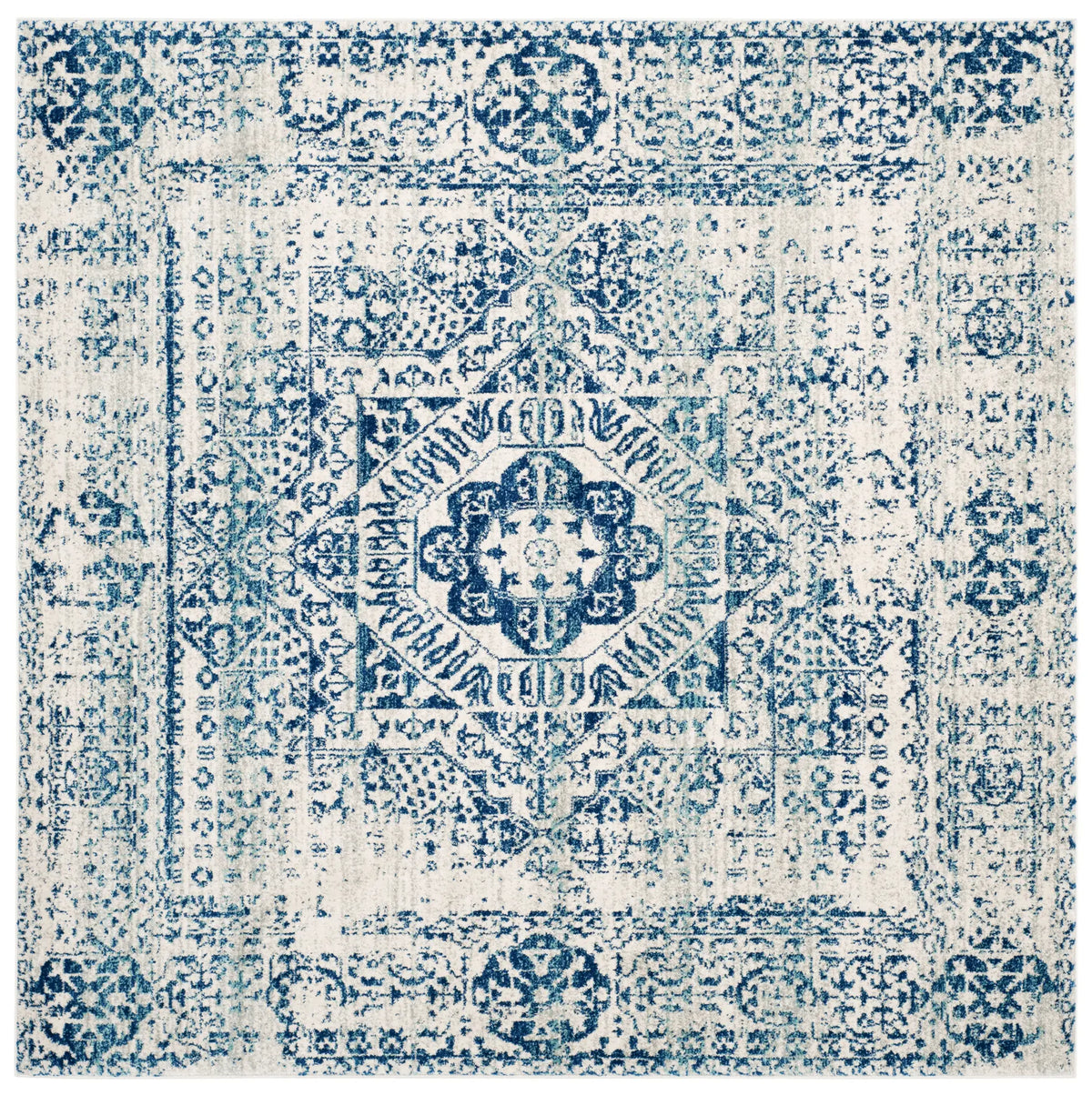Safavieh Evoke 6'-7" x 6'-7" Rug in Ivory / Blue