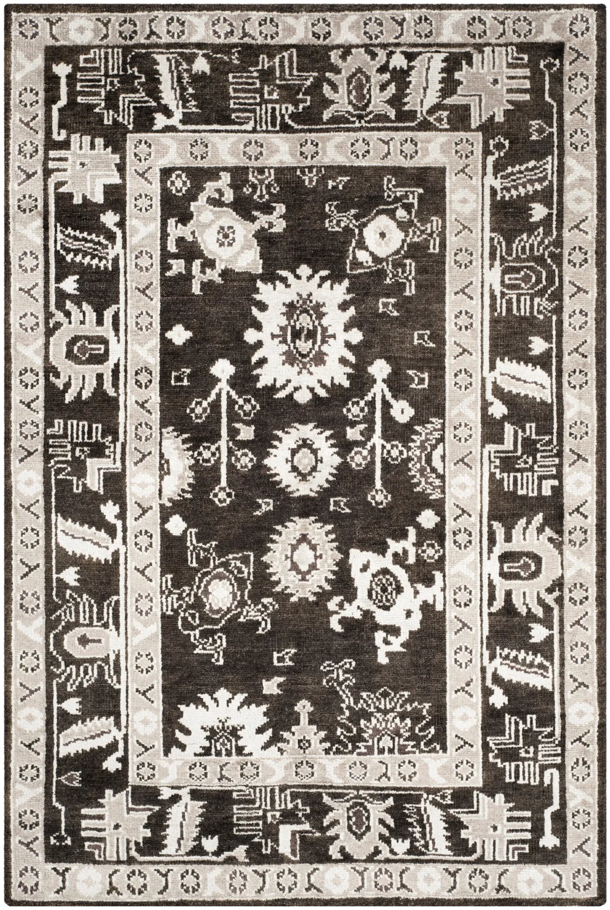 Safavieh Maharaja 6'-0" x 9'-0" Rug in Charcoal / Charcoal