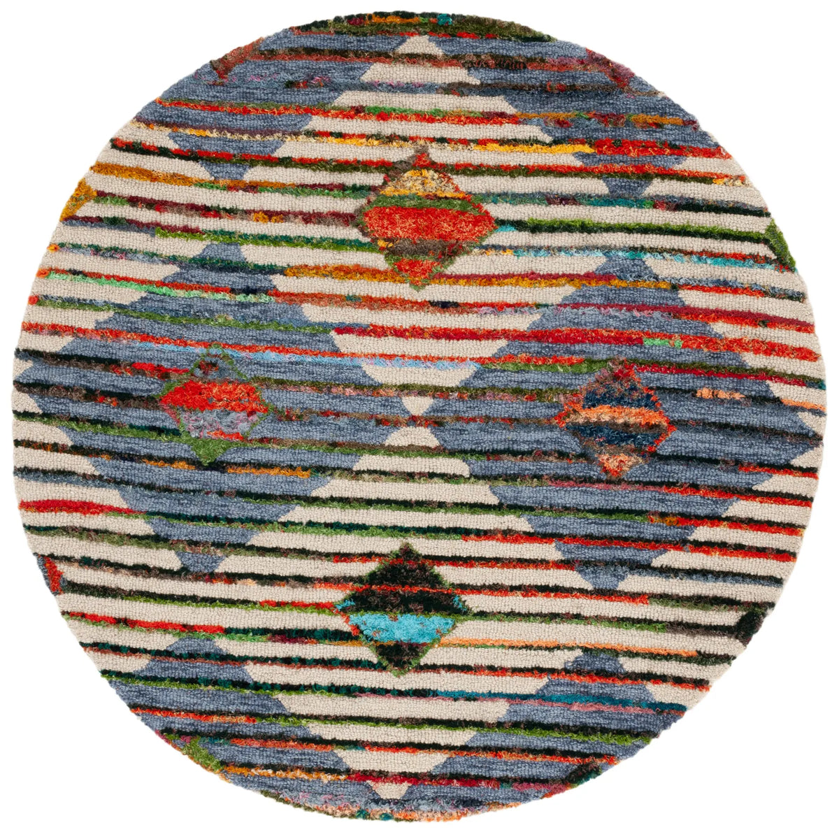 Safavieh Nantucket 4'-0" x 4'-0" Rug in Beige / Blue