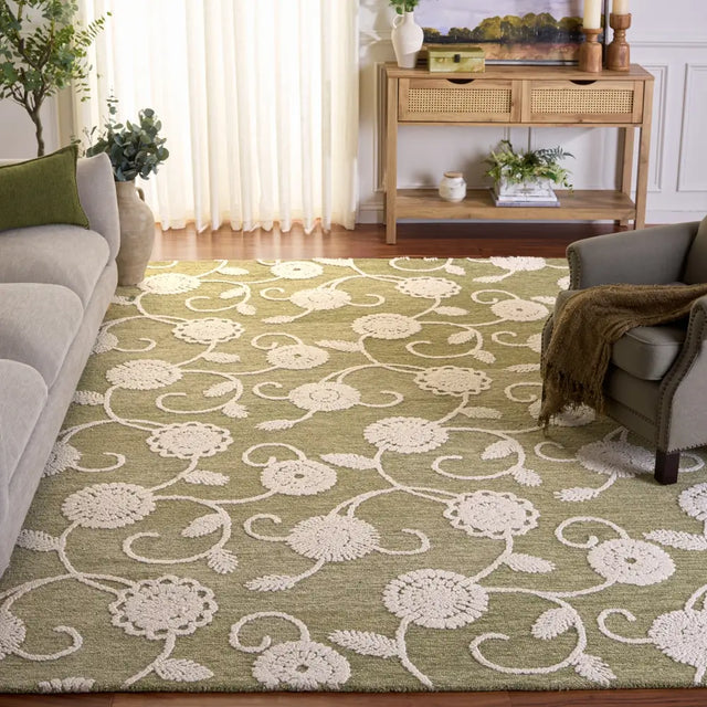 Safavieh Metro 8'-0" x 10'-0" Rug in Green / Ivory