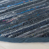 Safavieh Rag Rug 6'-0" x 6'-0" Rug in Ink / Multi