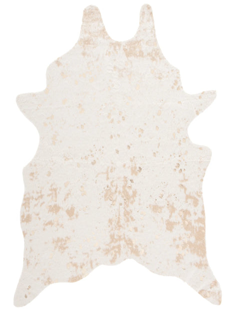 Safavieh Faux Cowhide 5'-0" x 6'-5" Rug in Beige / Gold