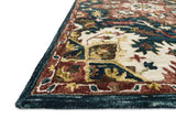 Loloi Victoria Vk-13 Teal / Raspberry Rugs - rug corner