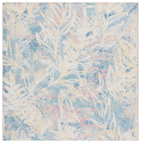 Safavieh Barbados 500 6'-6" x 6'-6" Rug in Light Blue / Ivory