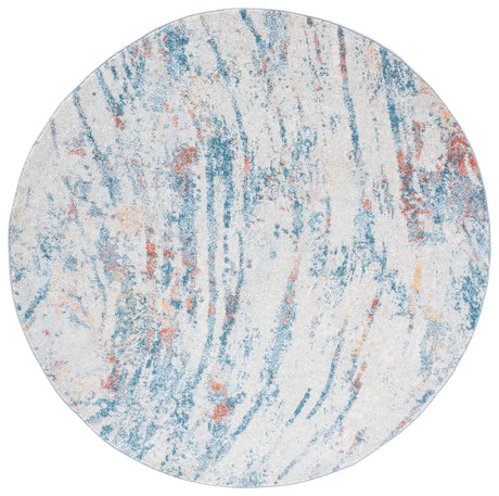 Safavieh Tulum 6'-7" x 6'-7" Rug in Ivory / Dark Blue