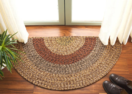 Safavieh Braided 2'-0" x 4'-0" Rug in Brown / Gold