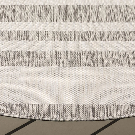 Safavieh Beach House 6'-7" x 6'-7" Rug in Grey / Ivory