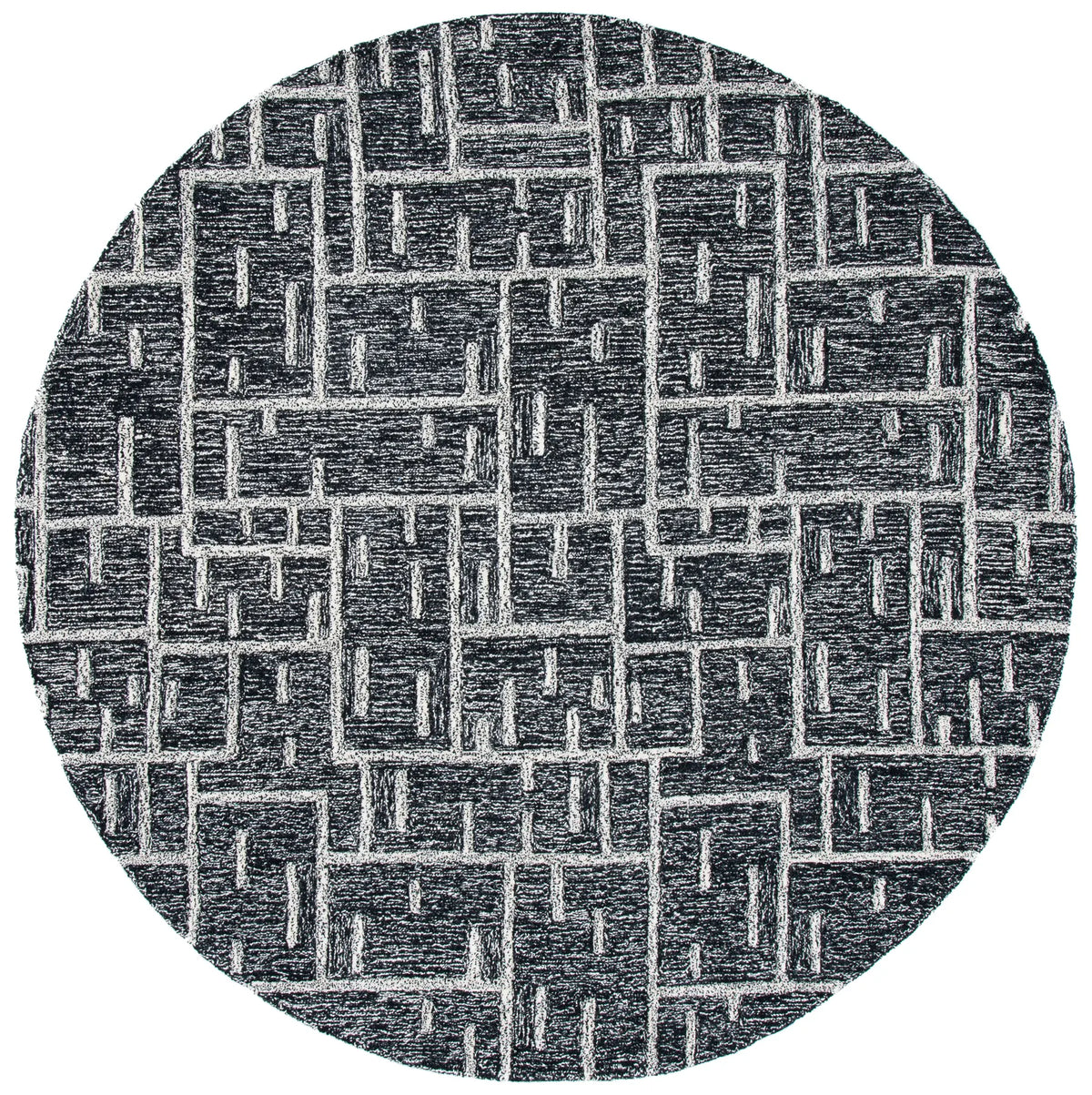 Safavieh Cambridge 6'-0" x 6'-0" Rug in Black / Ivory