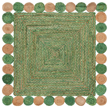 Safavieh Cape Cod 6'-0" x 6'-0" Rug in Green / Natural