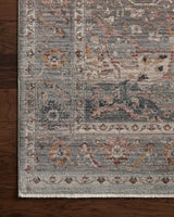 Loloi Lyra Lyr-03 Sky/Multi Rug - corner on wood