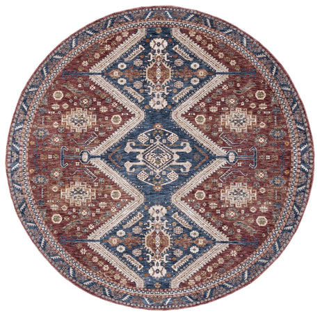 Safavieh Heirloom 700 6'-7" x 6'-7" Rug in Navy / Rust