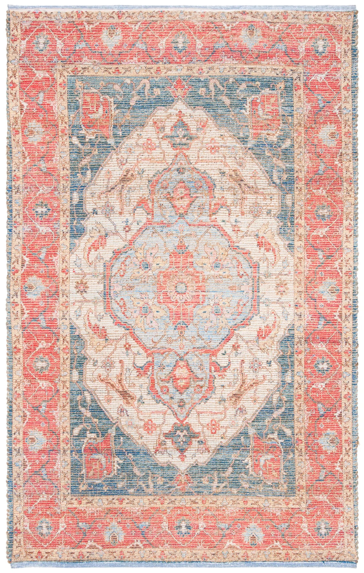 Safavieh Saffron 4'-0" x 6'-0" Rug in Fuchsia / Blue