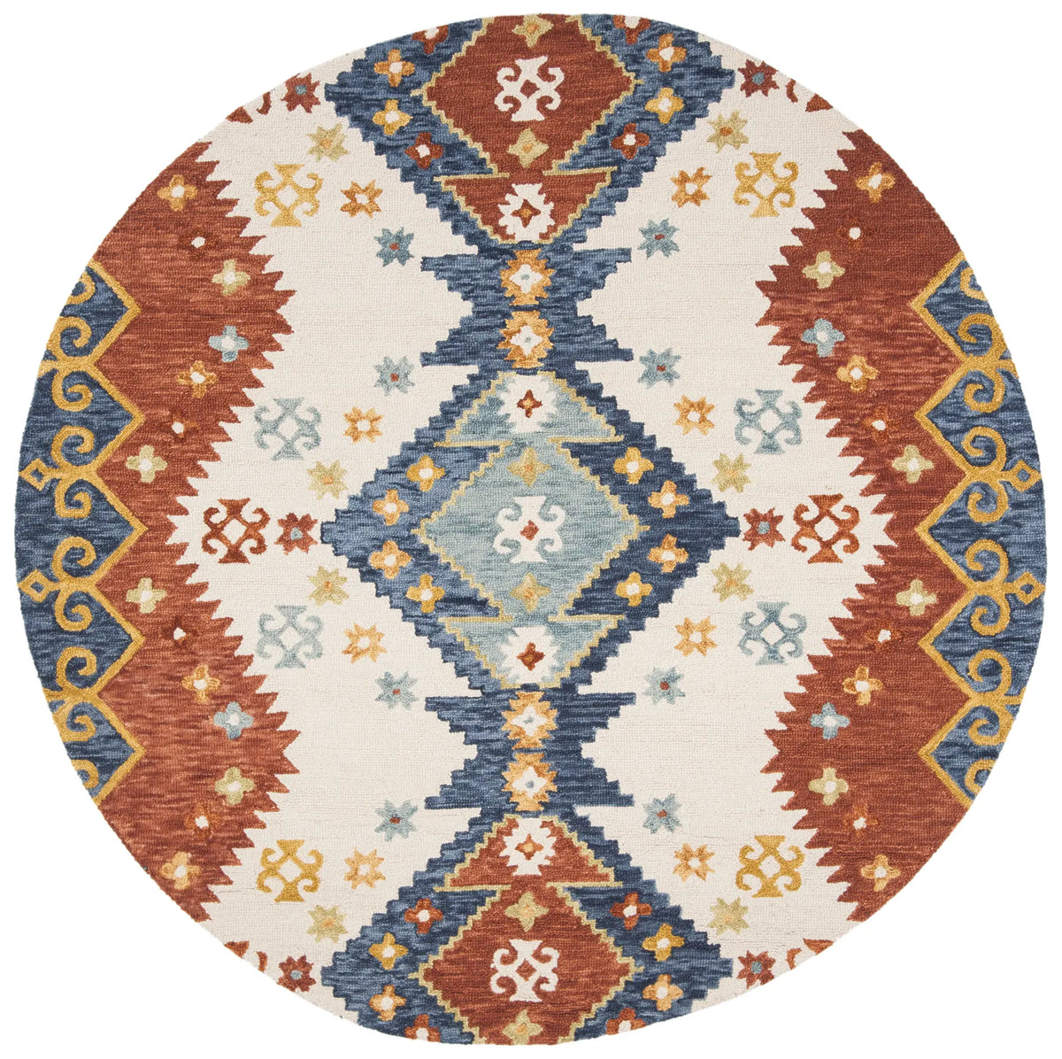 Safavieh Aspen 7'-0" x 7'-0" Rug in Ivory / Blue