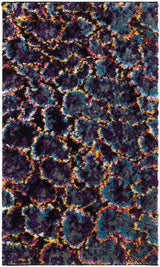 Safavieh Fiesta Shag 3'-0" x 5'-0" Rug in Turquoise / Multi