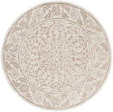 Safavieh Micro-Loop 6'-0" x 6'-0" Rug in Brown / Light Blue