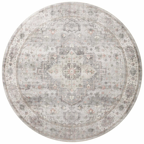 Loloi Heidi Hei-02 Dove/Blush Rugs - round flat