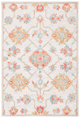 Safavieh Micro-Loop 4'-0" x 6'-0" Rug in Silver / Red