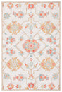 Safavieh Micro-Loop 4'-0" x 6'-0" Rug in Silver / Red
