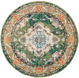 Safavieh Monaco 10'-0" x 10'-0" Rug in Forest Green / Light Blue