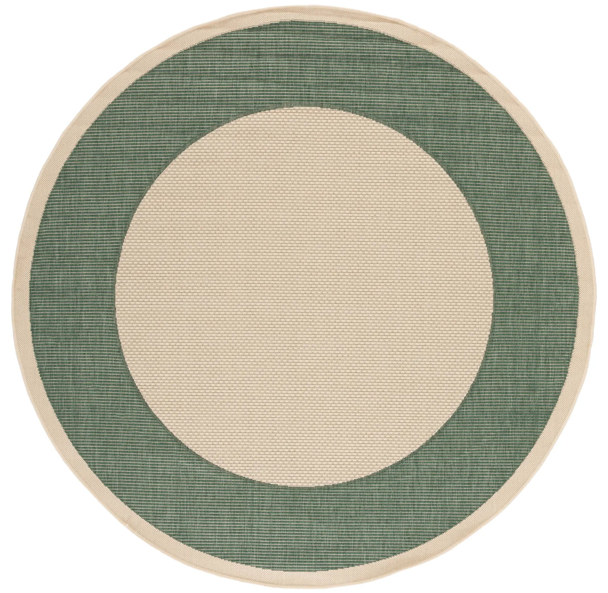 Safavieh Courtyard 5'-3" x 5'-3" Rug in Beige / Dark Green