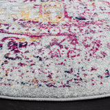 Safavieh Evoke 5'-3" x 5'-3" Rug in Ivory / Fuchsia