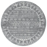 Safavieh Tulum 6'-7" x 6'-7" Rug in Dark Grey / Ivory