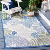Safavieh Courtyard 4'-0" x 5'-7" Rug in Beige / Green Blue