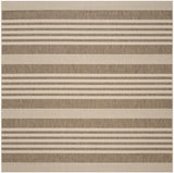 Safavieh Courtyard 7'-10" x 7'-10" Rug in Brown / Bone
