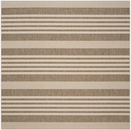 Safavieh Courtyard 7'-10" x 7'-10" Rug in Brown / Bone