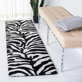 Safavieh Florida Shag 2'-3" x 11'-0" Rug in Ivory / Black